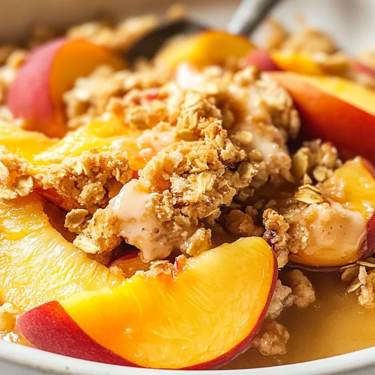 Air Fryer Peach Crisp