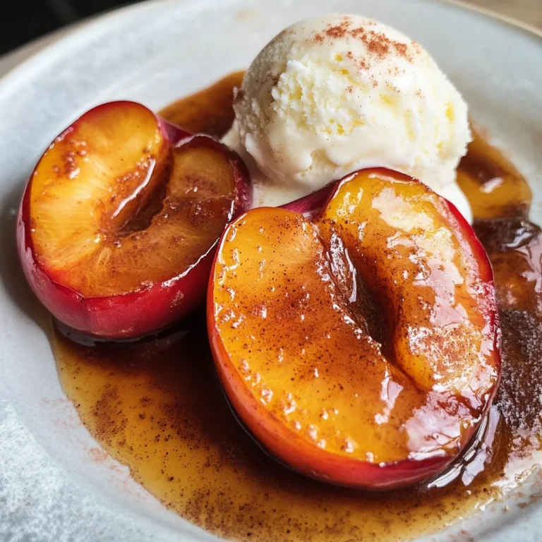Baked Nectarines with Cinnamon Honey Sauce