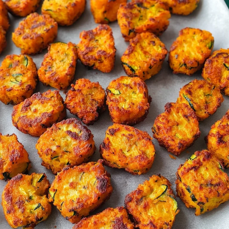 Baked Sweet Potato Zucchini Tots