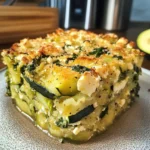 Baked Zucchini, Spinach, and Feta Casserole
