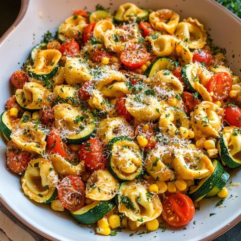 Cheese Tortellini with Summer Veggies