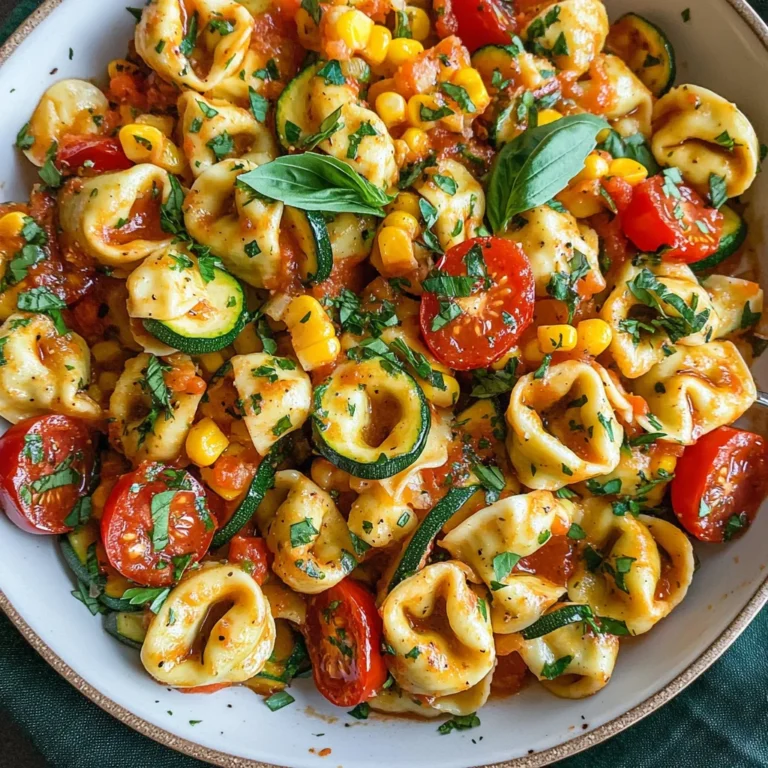Cheese Tortellini with Summer Veggies