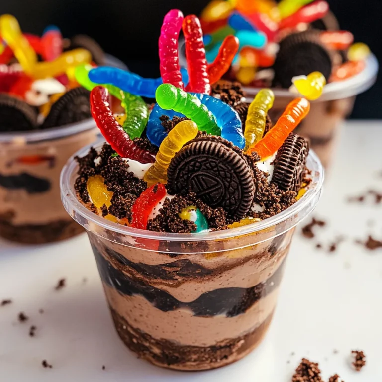 Dirt and Worms Pudding Cups