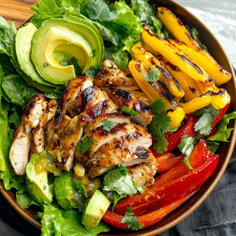 Grilled Chili Lime Chicken Fajita Salad