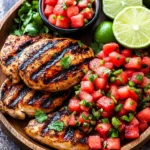 Grilled Honey Lime Chicken with Watermelon Salsa