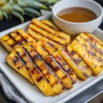 Grilled Pinapple with Cinnamon Honey Drizzle