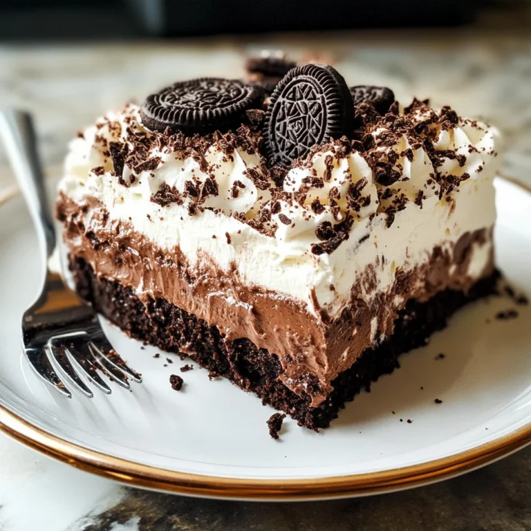 No Bake Chocolate Lasagna