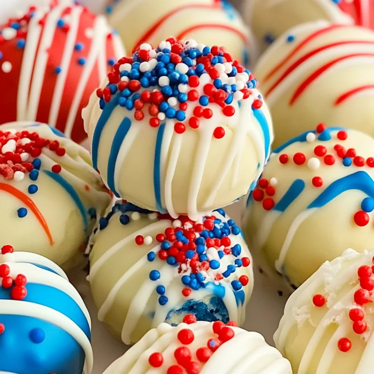 Red, White, and Blue Cake Balls