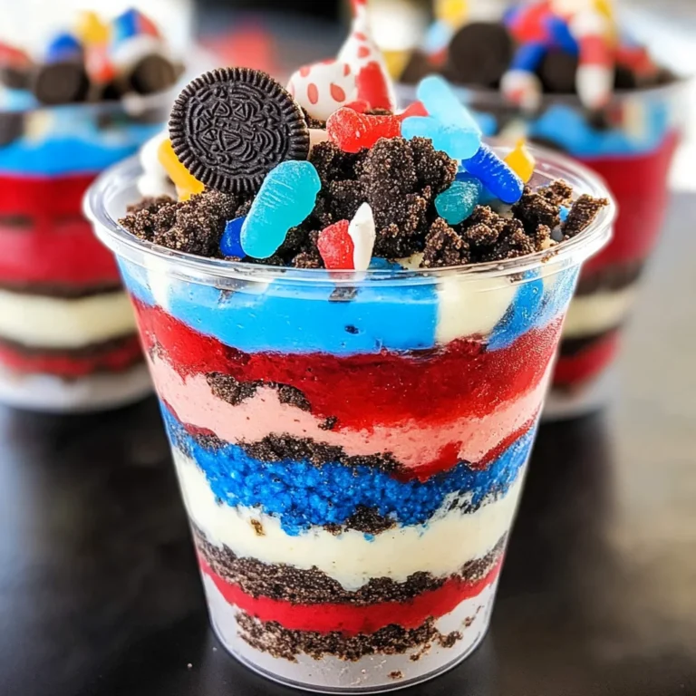 Red, White and Blue Dirt Cups