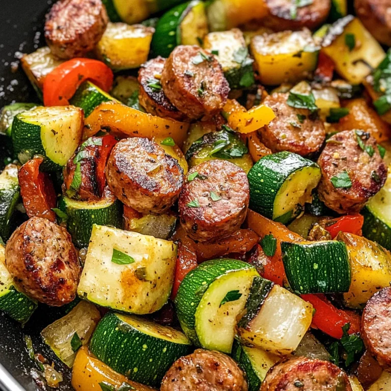 Skillet Sausage and Zucchini