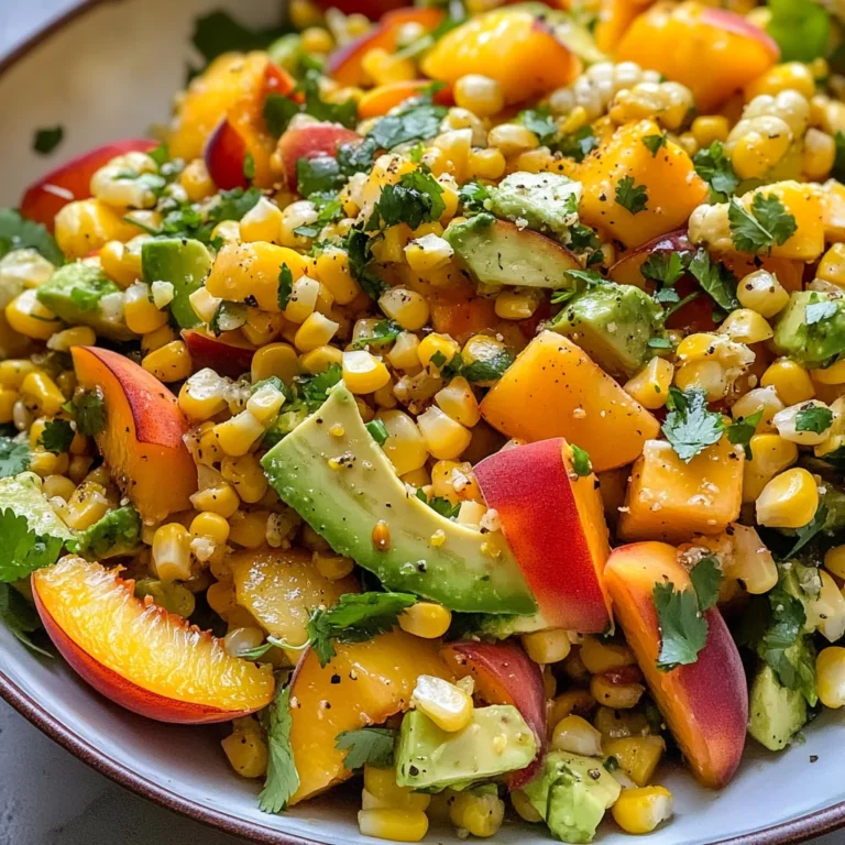 Sweet Corn Salad with Peaches
