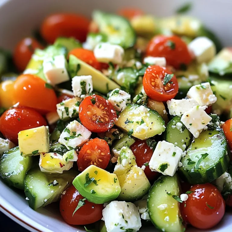 Tomato, Cucumber, Avocado Salad