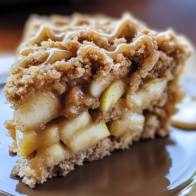 Apple Crumb Cake with Cinnamon Apple Drizzle