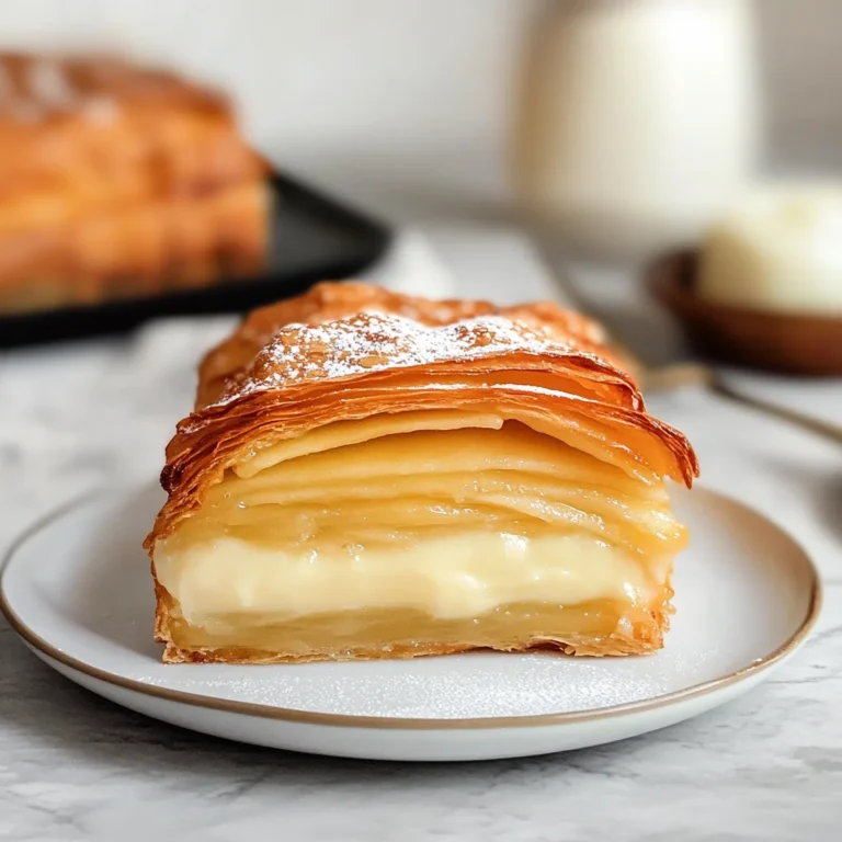 Apple Mille Feuille with Vanilla Custard (gluten-free)