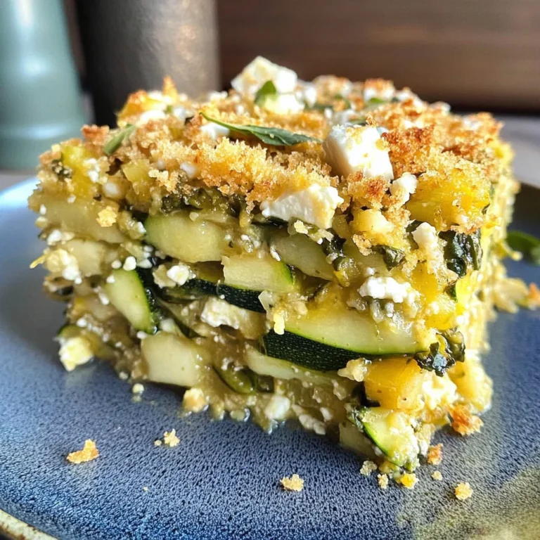 Baked Zucchini, Spinach, and Feta Casserole