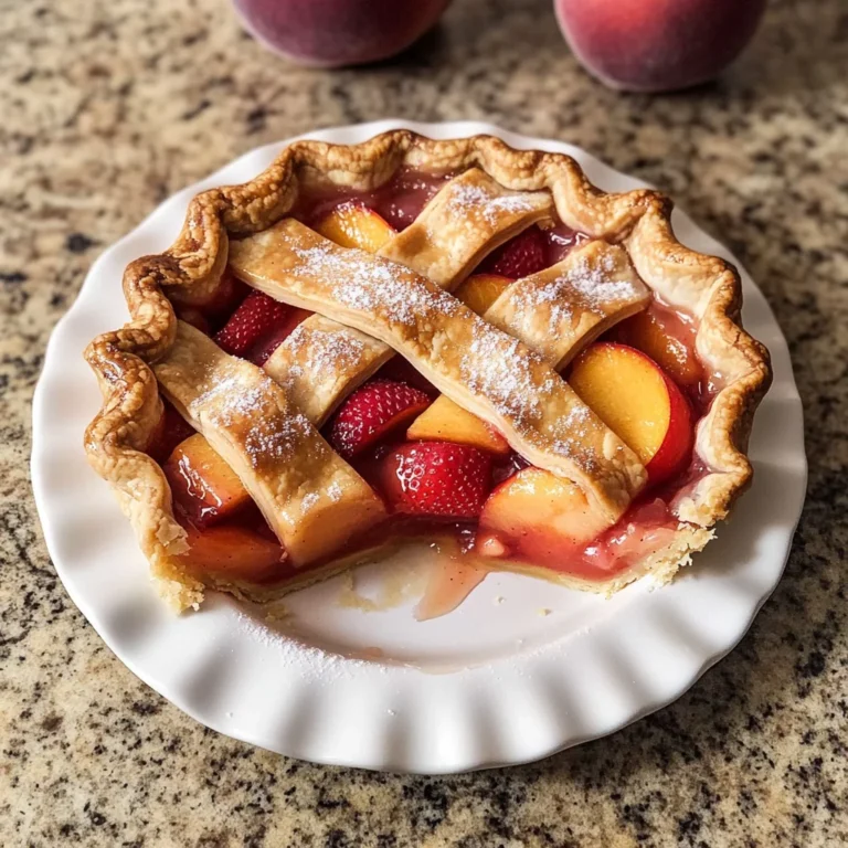 Brown Butter Strawberry Peach Pie