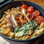 Cajun Chicken Pasta Bowl With Creamy Spinach Sauce
