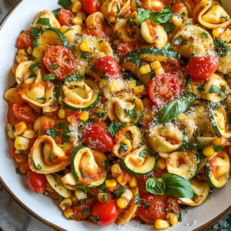 Cheese Tortellini with Summer Veggies