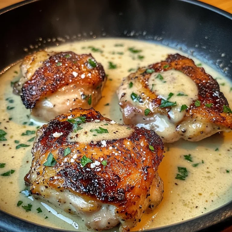 Creamy Garlic Butter Chicken Thighs