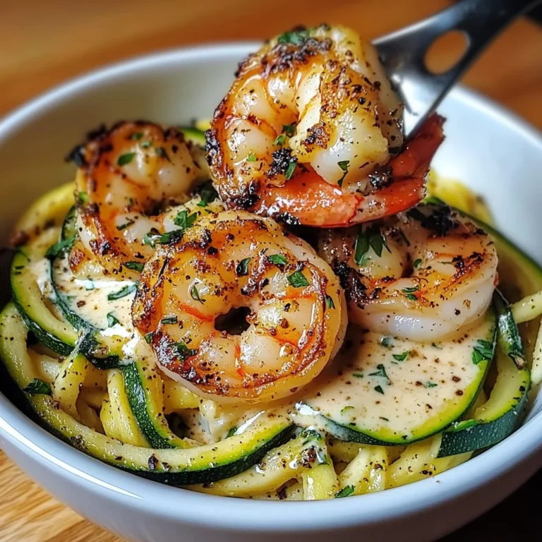 Garlic Shrimp Bowl With Zucchini Noodles & Lemon Butter