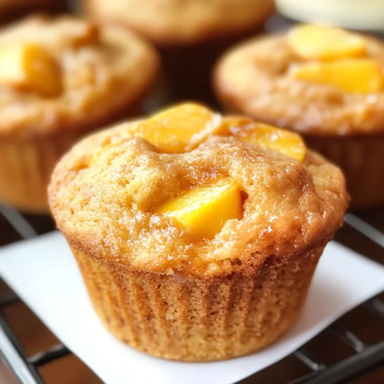 Healthy Honey Peach Muffins