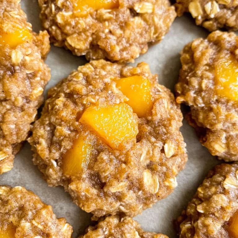 Healthy Peach Oatmeal Breakfast Cookies