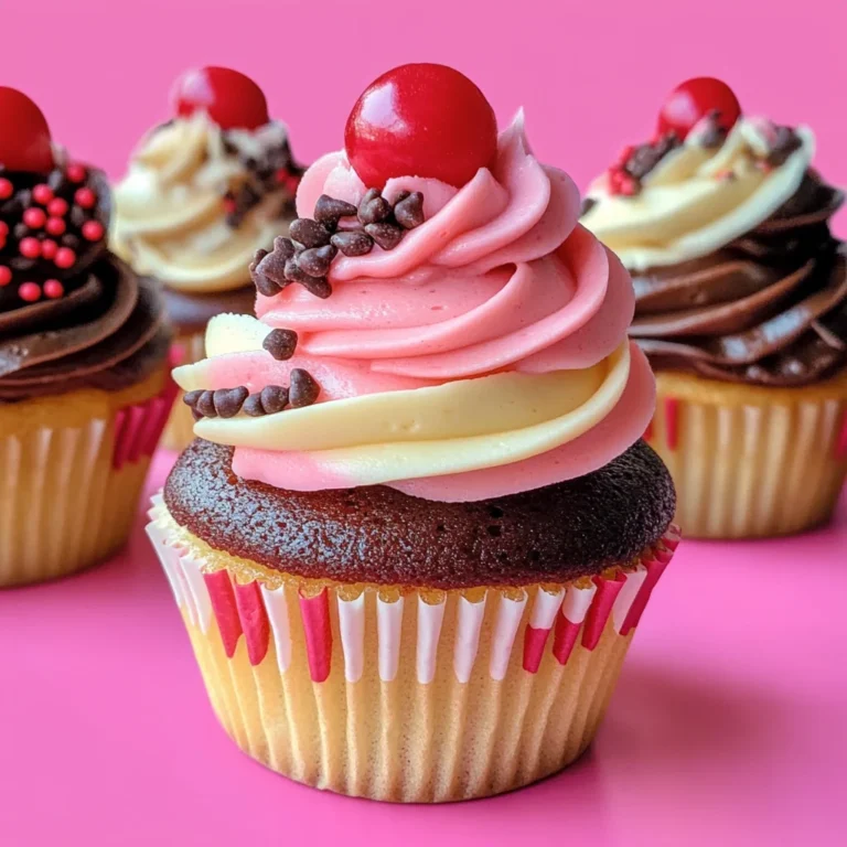 Neapolitan Ice Cream Cupcakes