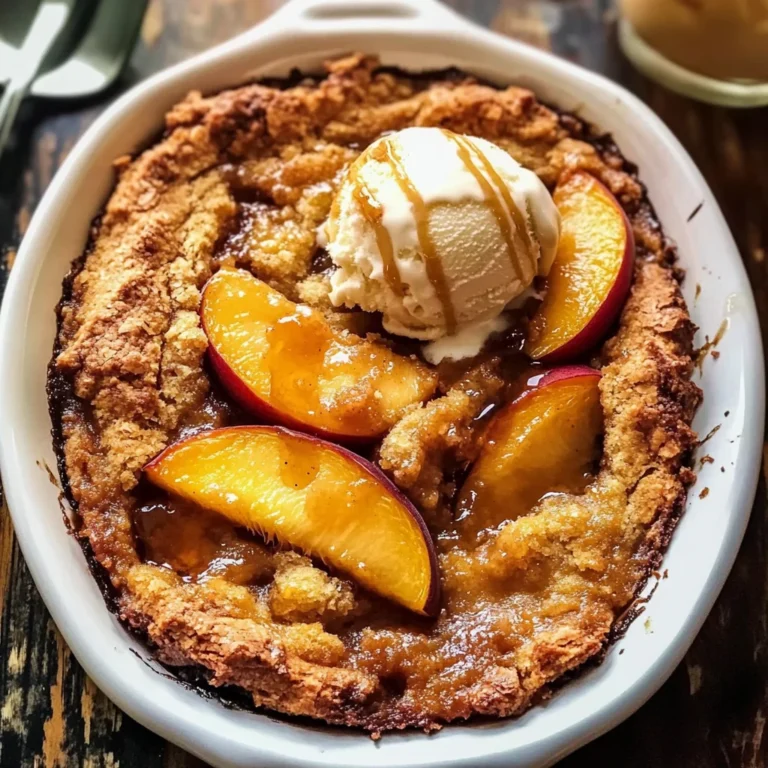 Old School Easy Brown Sugar Peach Cobbler