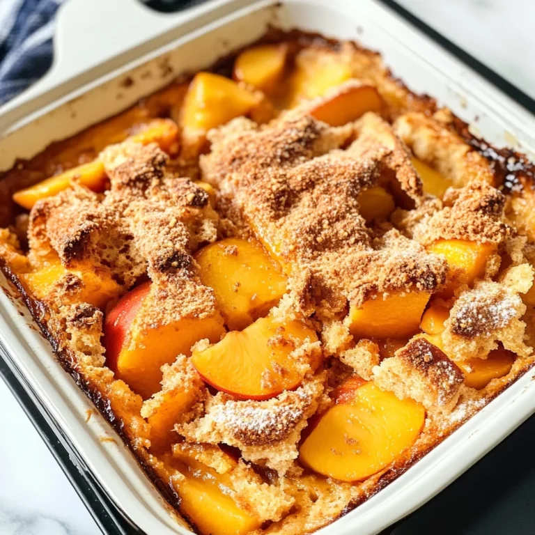 Peach Cobbler French Toast Bake