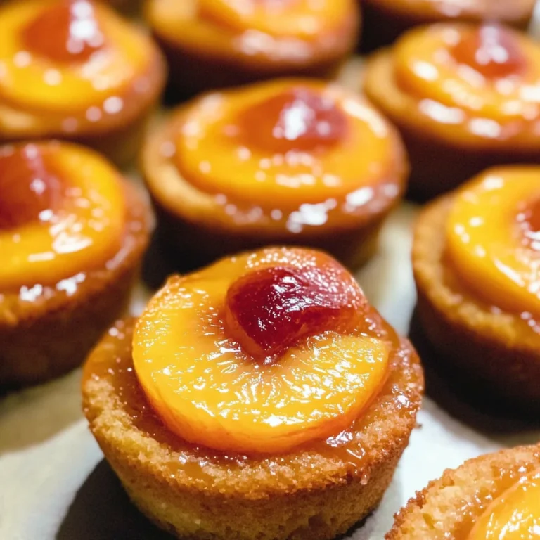 Peach Upside Down Mini Cakes