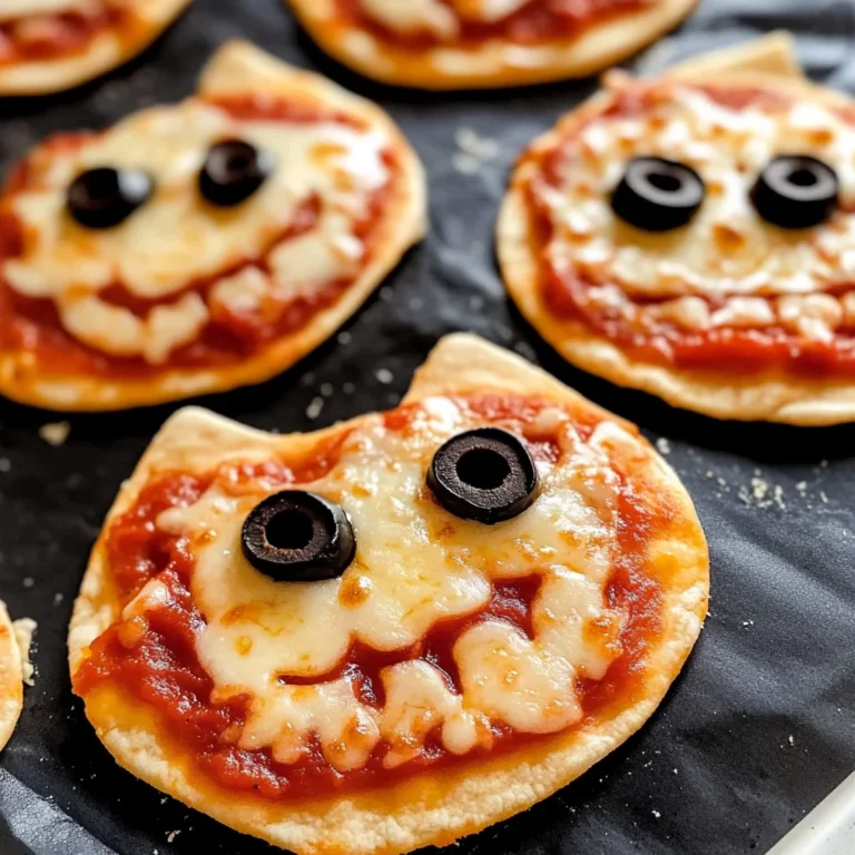 Easy Mini Halloween Pizzas