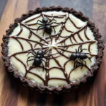 Halloween Chocolate Spiderweb Tart