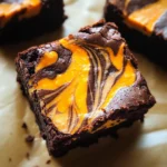 Halloween Cream Cheese Swirl Brownies
