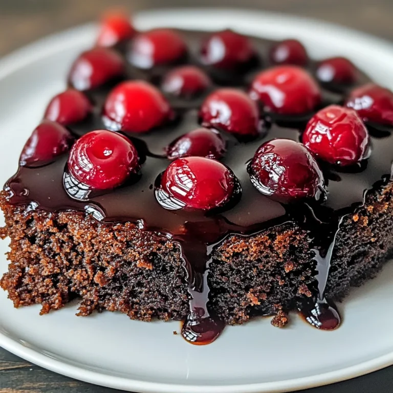 Chocolate Cherry Upside Down Cake