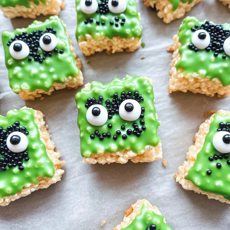 Frankenstein Halloween Rice Krispie Treats