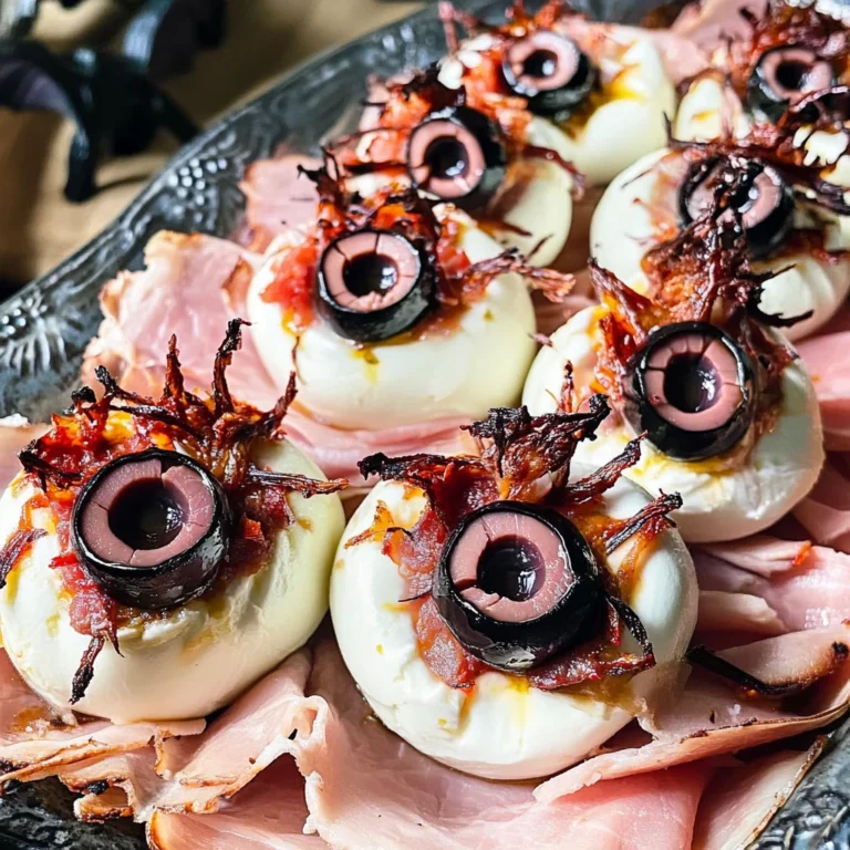 Halloween Antipasto Eyeballs Appetizer