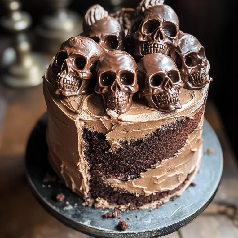High Altitude Ginger Chocolate Skull Cake for Halloween