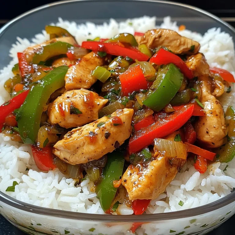 Spicy Pepper Chicken Stir-Fry with Rice