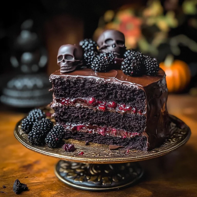 Spooky Black Velvet Halloween Cake