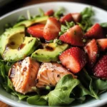 Strawberry Avocado Salmon Salad