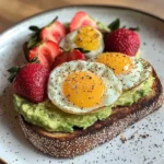Sunny Avocado Egg Toast with Sweet Strawberries