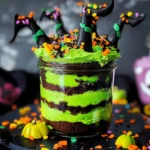 Witches Brew Halloween Cake Jars