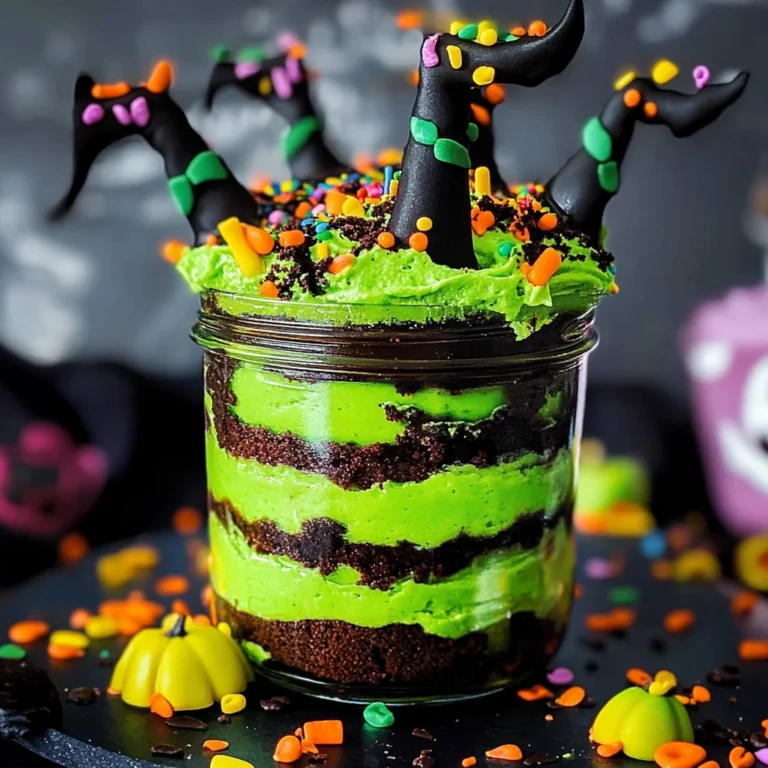 Witches Brew Halloween Cake Jars