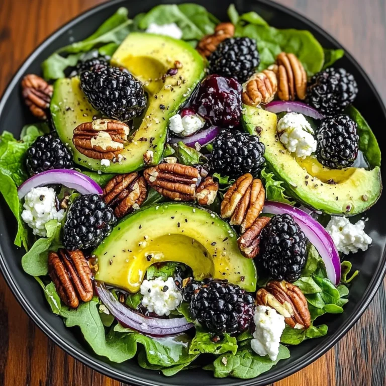 Blackberry & Avocado Salad with Honey Lemon Vinaigrette