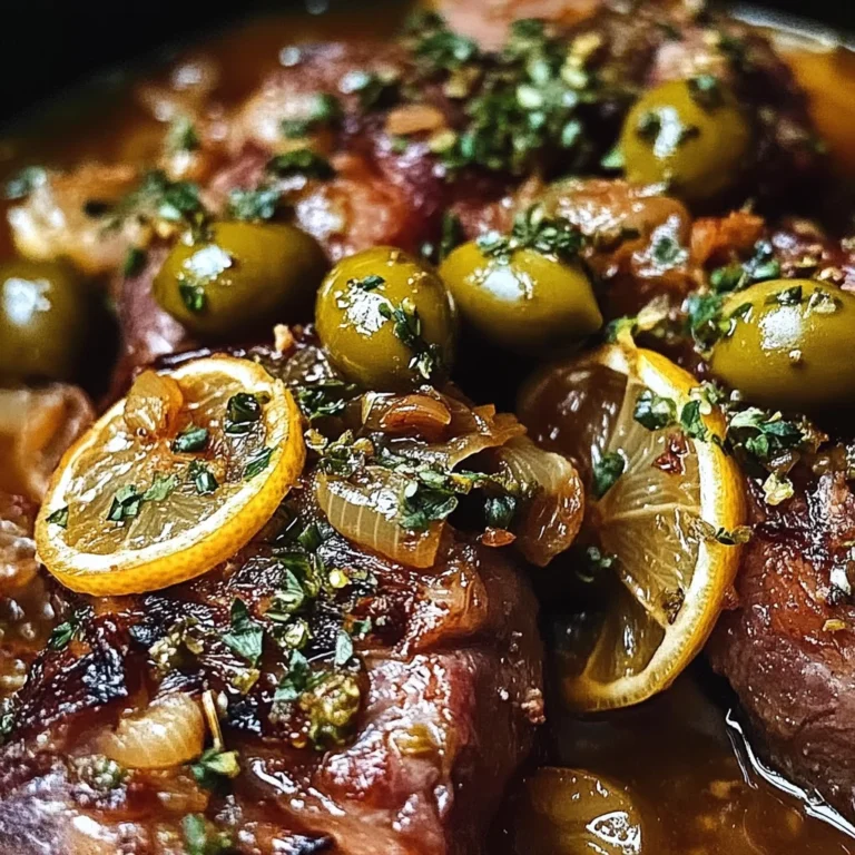 Braised Lamb Neck with Lemon, Olives & Warm Spices