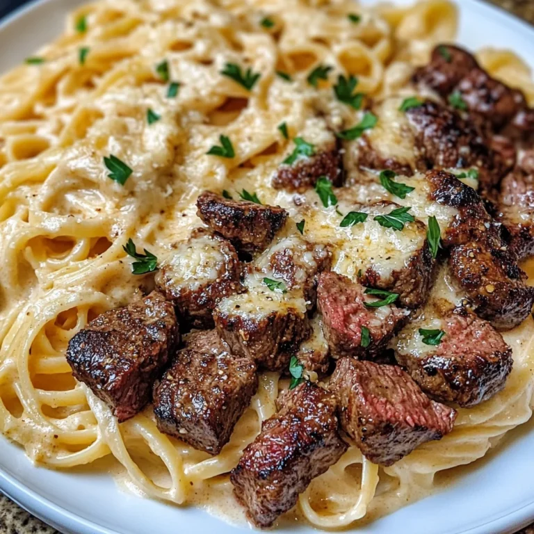 Cajun Steak Tips with Cheesy Parmesan Linguine