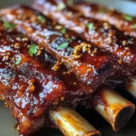 Charred Sticky Lamb Ribs Glazed with Harissa, Maple & Smoked Paprika
