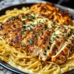 Creamy Cajun Three-Cheese Chicken Linguine
