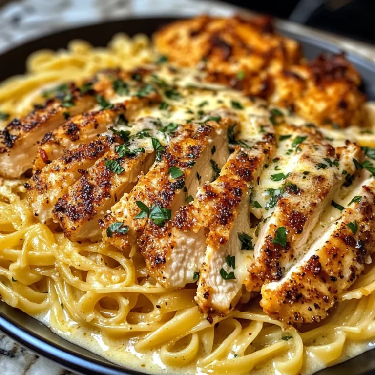 Creamy Cajun Three-Cheese Chicken Linguine