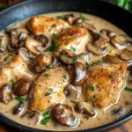 Creamy Garlic Mushroom Chicken Skillet